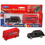 Diecast Welly London Bus & Austin FX4 Taxi 1:60