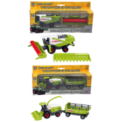 Diecast Farm Harvester & Trailer (2 asstd)