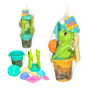 Beach Bucket Dinosaur Set 6pcs (2 asstd)