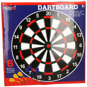 Traditional Dartboard 38cm with 6 Metal Darts