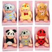Animal Baby Doll 20cm (6 asstd)