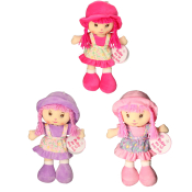 Flower Print Rag Doll 36cm (3 asstd)