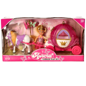 Mini Teen 12cm Princess in Carriage Set