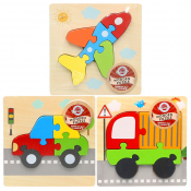 Wooden Vehicle Puzzle (3 asstd)