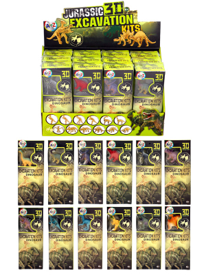 Dinosaur Excavation 3D Kit in CDU (12 asstd)