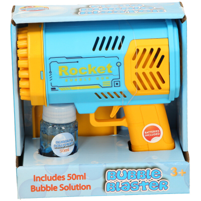 Bubble Gun Battery Operated - Blue (with Batteries)