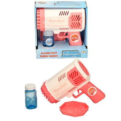 Bubble Gun Battery Operated - Pink (with Batteries)