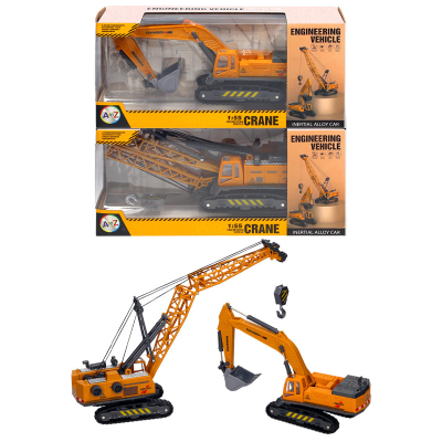 Diecast Crane / Excavator (2 asstd)