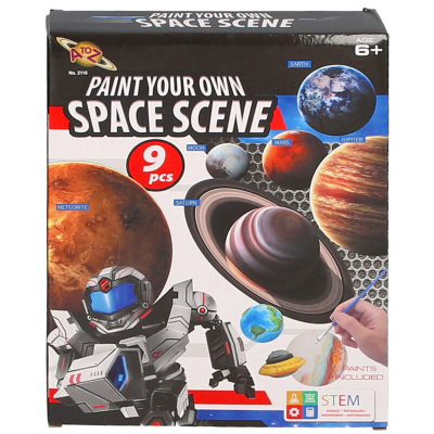 Paint Your Own Space Science Scene 9pcs