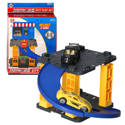 City Parking Garage with 2 Cars