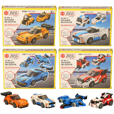 3 in 1 Racer Blocks (4 asstd)