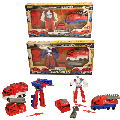 Robot Transforming Twin Fire Vehicle Set (2 asstd)
