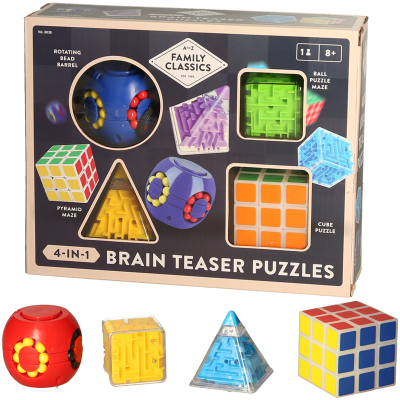 Brain Teaser 4 in 1 Puzzles