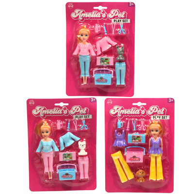 Amelia Teen Pet Play Set 15cm (2 asstd)
