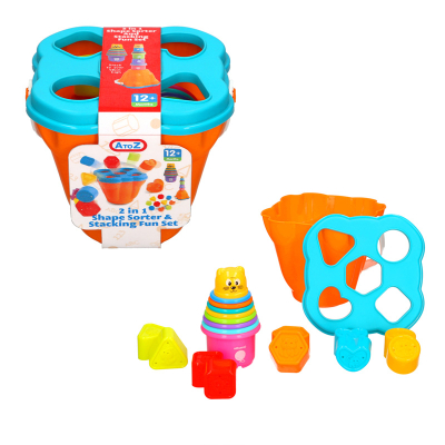 Shape Sorter Bucket with Stacking Tower