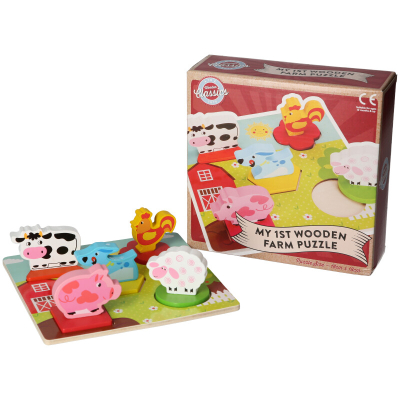 Wooden 3D Farm Puzzle 5pcs