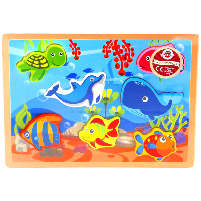 Wooden Chunky Sealife Puzzle 7pcs