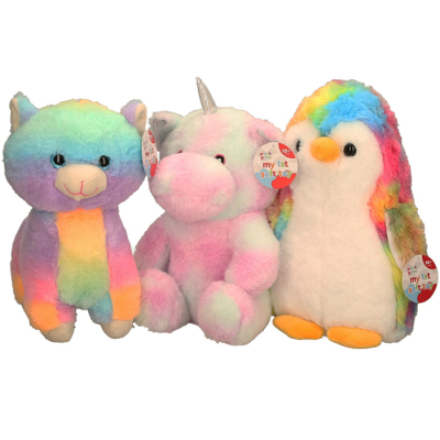 Soft Tie Dye Animal 28cm (3 asstd)